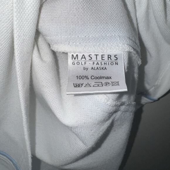 Masters Golf Masters By Alaska Woman’s Polo White Short Sleeve Shirt Sz USA 12 - Picture 6 of 10